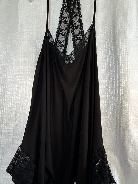 Secret Treasures Other - Secret Treasures Black Chemise Slip Lace Trimmed Nightgown 2X